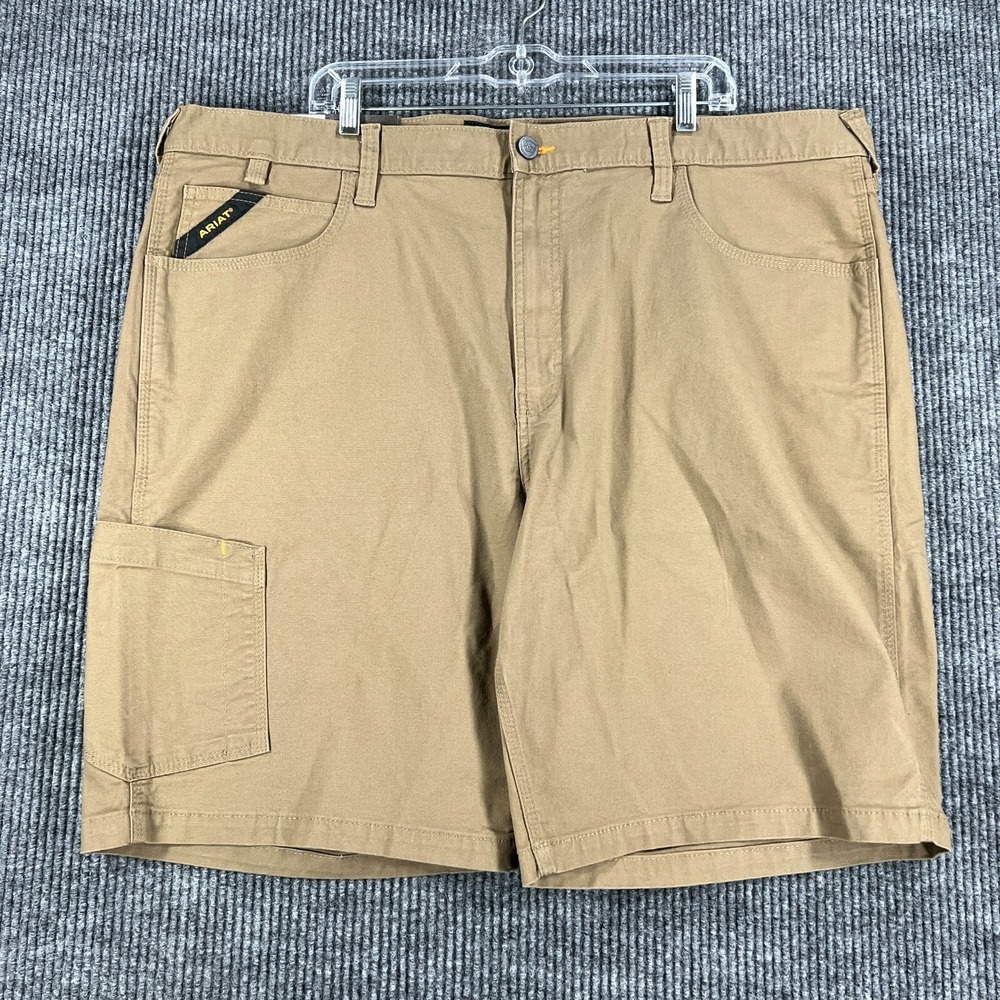 Ariat‎ M4 Rebar Shorts Mens 42 Brown Relaxed Fit 9" Inseam Work Casual New